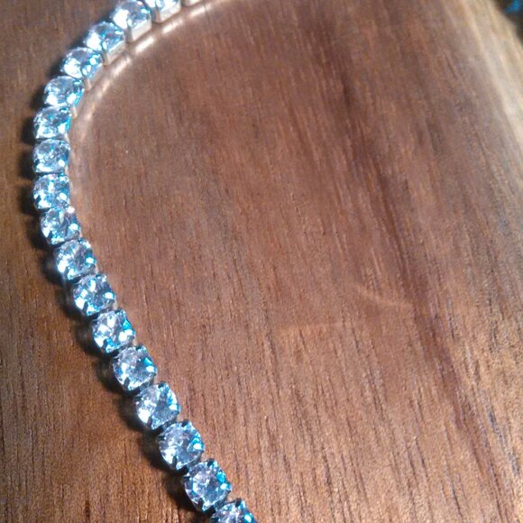 Pink Cubic Zirconia Stainless Steel Tennis Bracelet - Picture 6 of 14